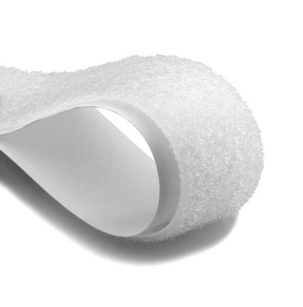 Flauschband selbstklebend für Kunststoffflächen - weiß